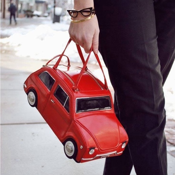 NWT The Kate Spade New York "Rose-Colored Glasses" Red Car Bag - Picture 12 of 16